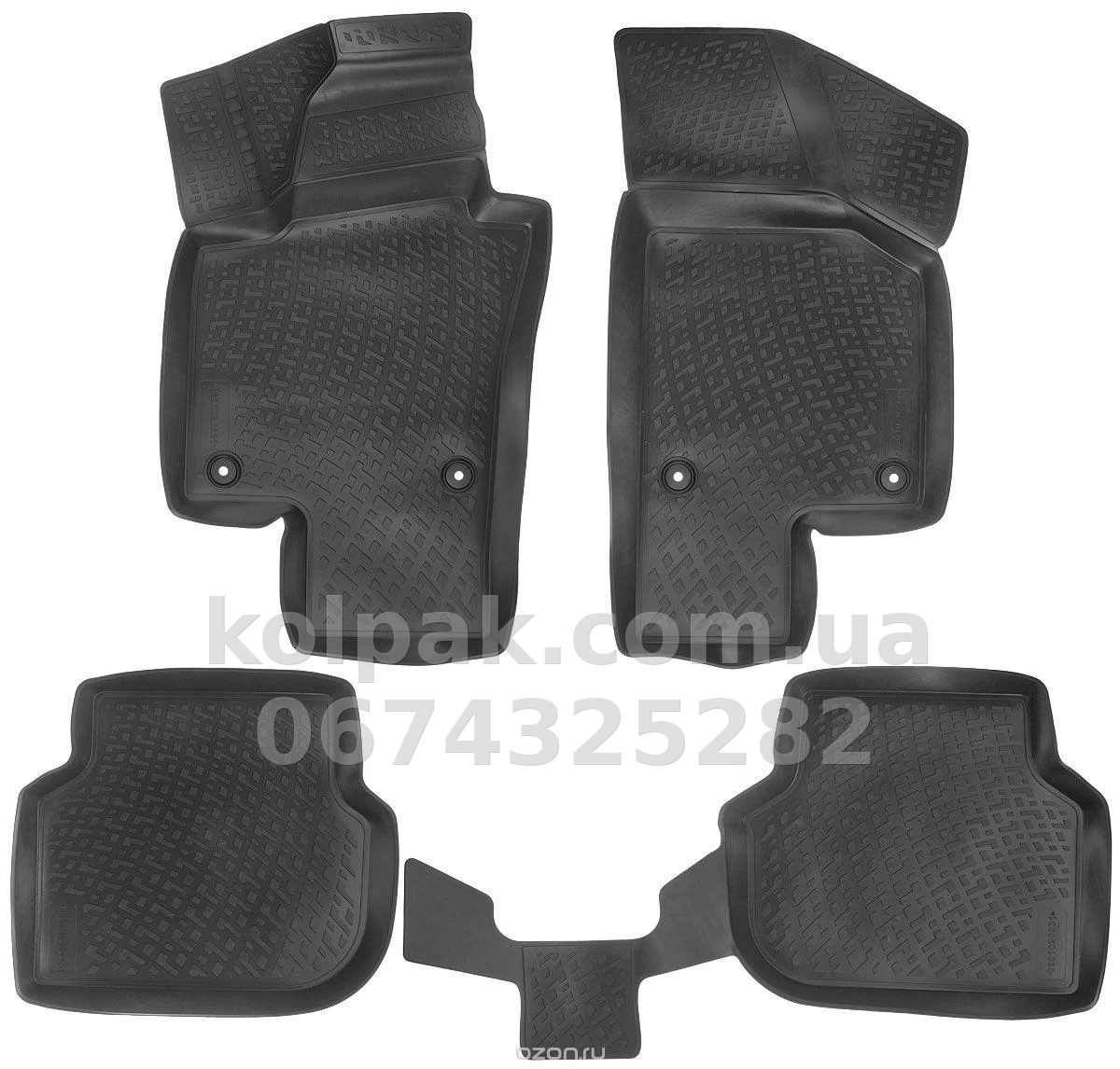 Polyurethane floor mats for Volkswagen Jetta 2010-, L.Locker, 201020201 Polyurethane floor mats for Volkswagen Jetta 2010-, L.Locker, 201020201 β photo 1