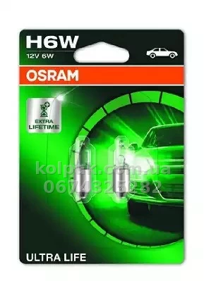 Автомобільна лампа H6W Ultra Life 12V 6W BAX9s (блістер 2 шт.) Автомобільна лампа H6W Ultra Life 12V 6W BAX9s (блістер 2 шт.) — фото 1