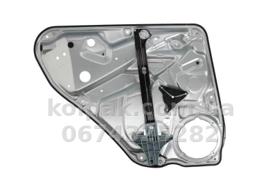 Задній правий склопідіймач Skoda Superb 2002-2008/Volkswagen Passat B6 2006-2011, із панеллю, без моторчика, електричний, DPA, 88390407602