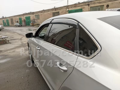 Дефлектори вікон Volkswagen Passat B7/B8 USA 2011–2018 HAVOC — з хромованою смугою Дефлектори вікон Volkswagen Passat B7/B8 USA 2011–2018 HAVOC — з хромованою смугою — фото 10