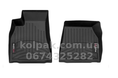 Килимки в салон Tesla Model S 2021- передні, чорні Weathertech 4416661 Килимки в салон Tesla Model S 2021- передні, чорні Weathertech 4416661