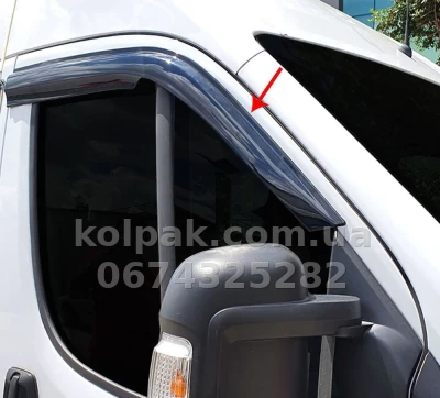 Дефлектори вікон (вітровики) Citroen Jumper/Fiat Ducato/Peugeot Boxer 2006-2014 2 шт. SP-S-39 SUNPLEX Дефлектори вікон (вітровики) Citroen Jumper/Fiat Ducato/Peugeot Boxer 2006-2014 2 шт. SP-S-39 SUNPLEX — фото 2