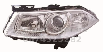 Передня ліва фара Renault Megane 2 2006-2008, H7/H1, електричне регулювання, Depo, 551-1162L-LD-EM