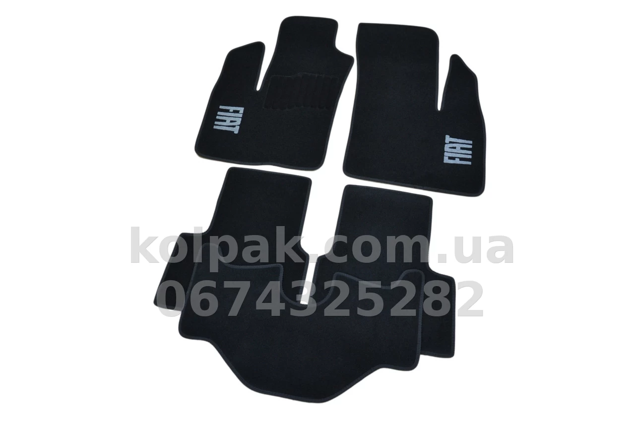 Carpet floor mats for Fiat Doblo 1 2000-, 5 seats, black, AVTM BLCCR1128 Carpet floor mats for Fiat Doblo 1 2000-, 5 seats, black, AVTM BLCCR1128 β photo 1