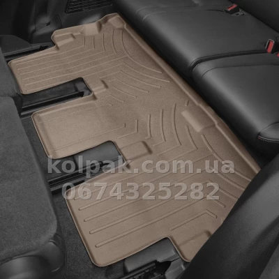 Floor mats for Toyota Highlander 2014-, 3 row, with raised edges, beige, Weathertech 456323 Floor mats for Toyota Highlander 2014-, 3 row, with raised edges, beige, Weathertech 456323 β photo 2