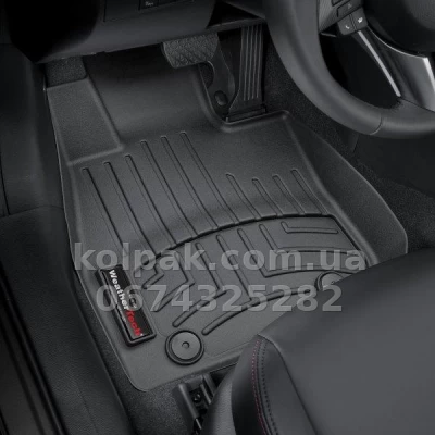 Килимки в салон Mazda CX-3 2015-, з бортиком, передні, чорні, Weathertech 448481 — фото 3