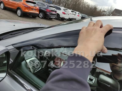 Дефлектори HAVOC Jeep Grand Cherokee WK2 2011–2021 | вітровики на скотчі MJGChe1121 — фото 6
