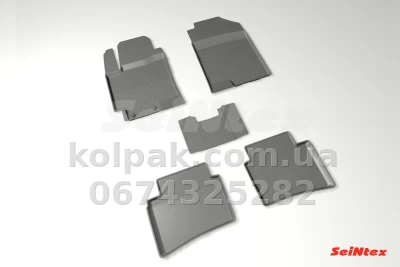 Килимки в салон Hyundai Accent/Kia Rio 2017-, гумові, 5 шт., Seintex, 88211