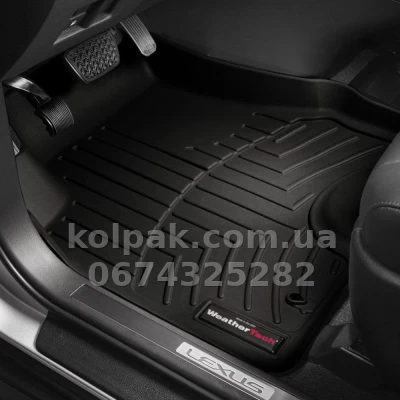 Килимки в салон Mercedes-Benz G-Class 2013-2018, з бортиком, передні, чорні, Weathertech 444941 — фото 2
