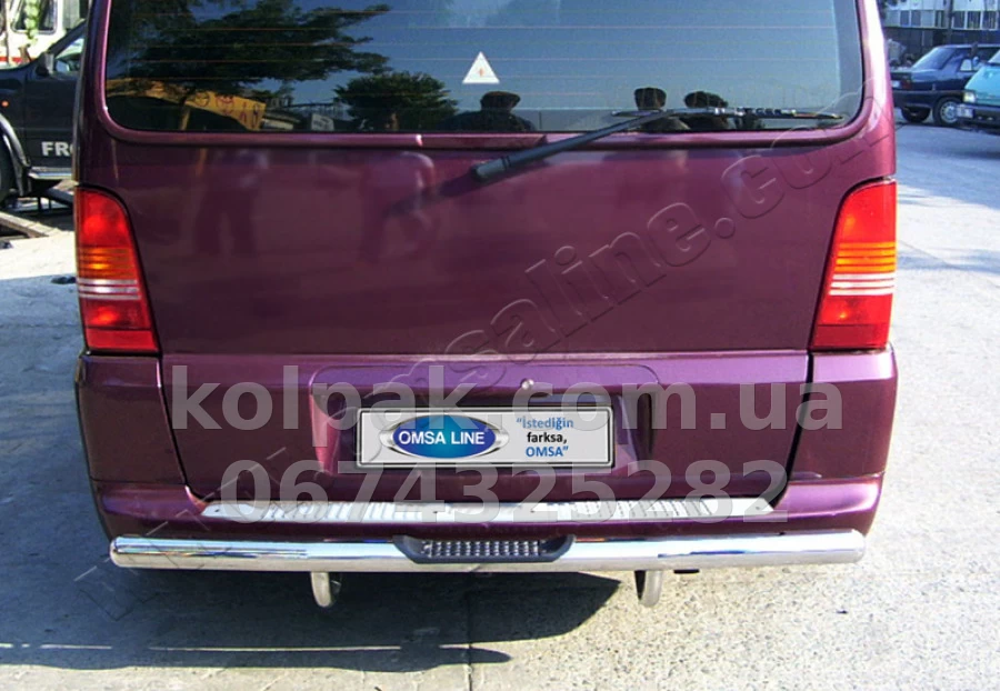 Chrome rear bumper protector (Matt) Mercedes-Benz Vito W638 1996-2003-, OmsaLine, 4720093T Chrome rear bumper protector (Matt) Mercedes-Benz Vito W638 1996-2003-, OmsaLine, 4720093T β photo 1