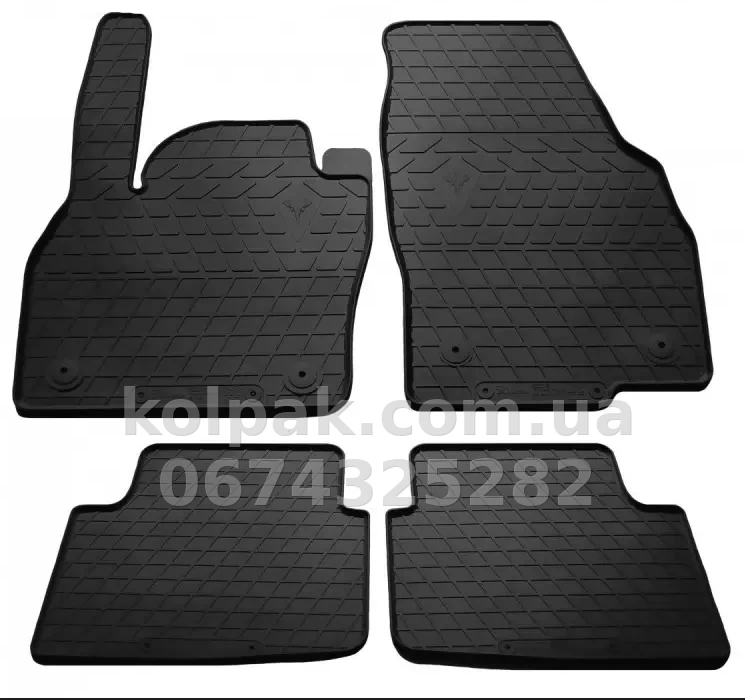 Floor mats for Skoda Kamiq 2019-/Scala 2019-, with plastic clips AV2, 4 pcs, Stingray, 1020244 Floor mats for Skoda Kamiq 2019-/Scala 2019-, with plastic clips AV2, 4 pcs, Stingray, 1020244 β photo 1
