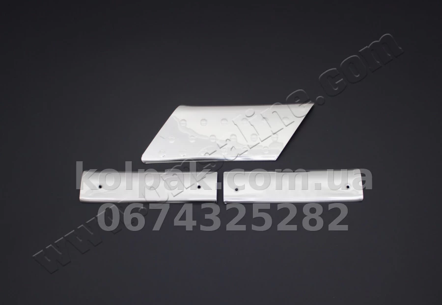 Chrome inner door sill trims (3 pcs) Fiat Doblo 2000-, OmsaLine, 2520095 Chrome inner door sill trims (3 pcs) Fiat Doblo 2000-, OmsaLine, 2520095 β photo 1
