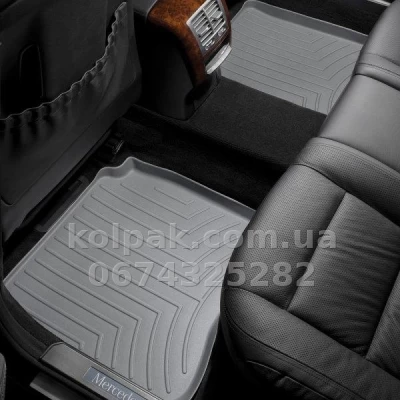 Килимки в салон Mercedes-Benz S-Class W221 2006-2012, з бортиком, задні, сірі, Weathertech 462522 Килимки в салон Mercedes-Benz S-Class W221 2006-2012, з бортиком, задні, сірі, Weathertech 462522 — фото 2