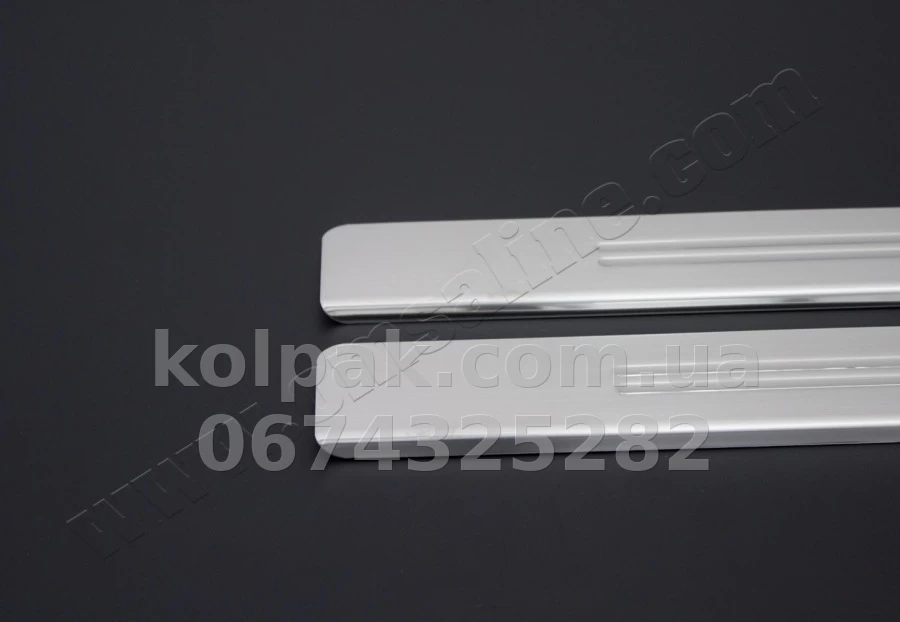 Chrome door sill trims (4 pcs) Renault Laguna SD 2003-2008, OmsaLine, 6104091 Chrome door sill trims (4 pcs) Renault Laguna SD 2003-2008, OmsaLine, 6104091 β photo 1