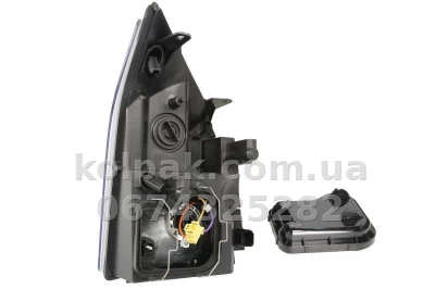 Передня ліва фара Ford Transit 2006-2014, H4, хром, електричне регулювання, Depo, 431-1175L-LD-EM — фото 2
