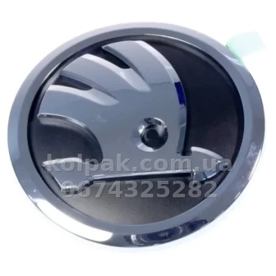 Емблема решітки радіатора Skoda Octavia A7 2013-/Superb 2014-2015/Rapid 2012-2014/Yeti 2014-, чорна матова, 90 мм, AVTM, 30853058 Емблема решітки радіатора Skoda Octavia A7 2013-/Superb 2014-2015/Rapid 2012-2014/Yeti 2014-, чорна матова, 90 мм, AVTM, 30853058