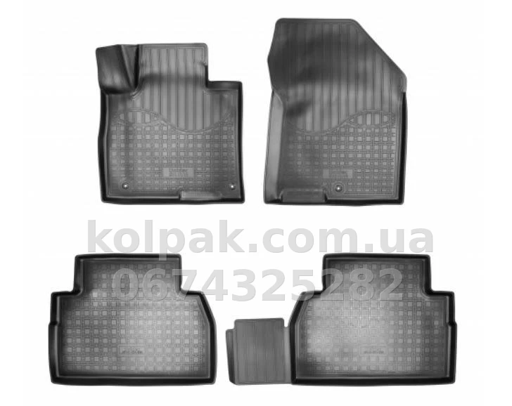 Polyurethane floor mats for Hyundai Santa Fe 2018-, 5 seats, Norplast, NPA11-C31-530 Polyurethane floor mats for Hyundai Santa Fe 2018-, 5 seats, Norplast, NPA11-C31-530 β photo 1