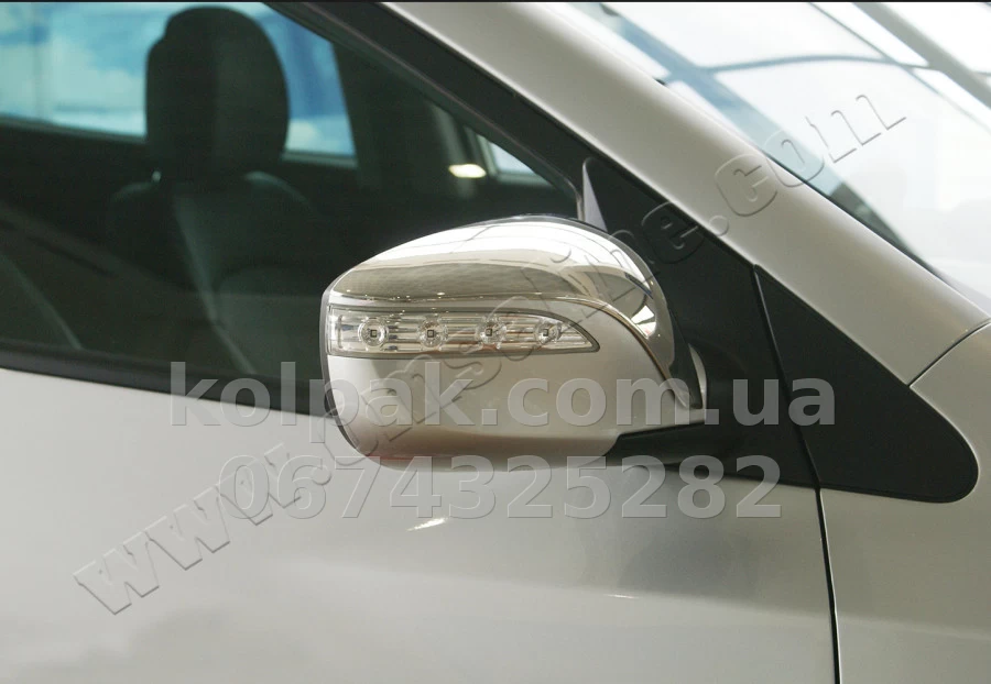 Chrome mirror covers (2 pcs) Hyundai iX35 2010-, OmsaLine, 3208111 Chrome mirror covers (2 pcs) Hyundai iX35 2010-, OmsaLine, 3208111 β photo 1