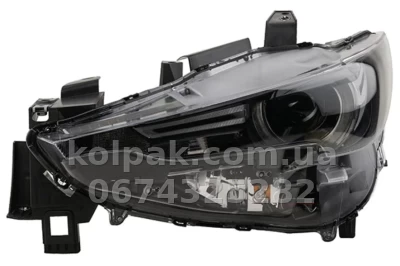 Передня ліва фара Mazda CX-5 2017-2021, електричне регулювання, із коректором, без ламп (LED/WY21W), біла вставка, Depo, 2161179LLEAM2 Передня ліва фара Mazda CX-5 2017-2021, електричне регулювання, із коректором, без ламп (LED/WY21W), біла вставка, Depo, 2161179LLEAM2