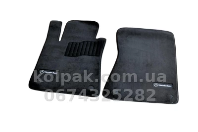 Ворсові килимки в салон Mercedes-Benz E-Class W211 2002-2009, задній привід, Premium, чорні, AVTM BLCLX1343 — фото 6