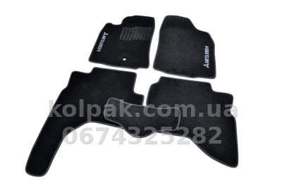 Ворсові килимки в салон Mitsubishi Pajero Sport 1996-2008, чорні, 5 шт., AVTM BLCCR1401 Ворсові килимки в салон Mitsubishi Pajero Sport 1996-2008, чорні, 5 шт., AVTM BLCCR1401