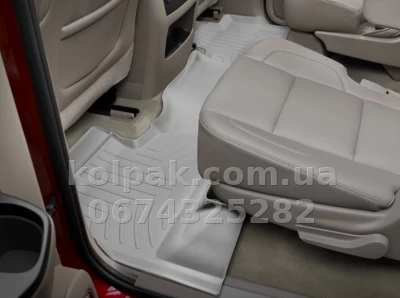 Килимки в салон Mercedes-Benz EQE SUV 2023-3D другий ряд, сірі Weathertech 4617734 — фото 2