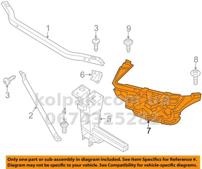 Праве кріплення переднього бампера BMW Х3 F25 2010-2014, AVTM, 51117212956, 181427932 — фото 2