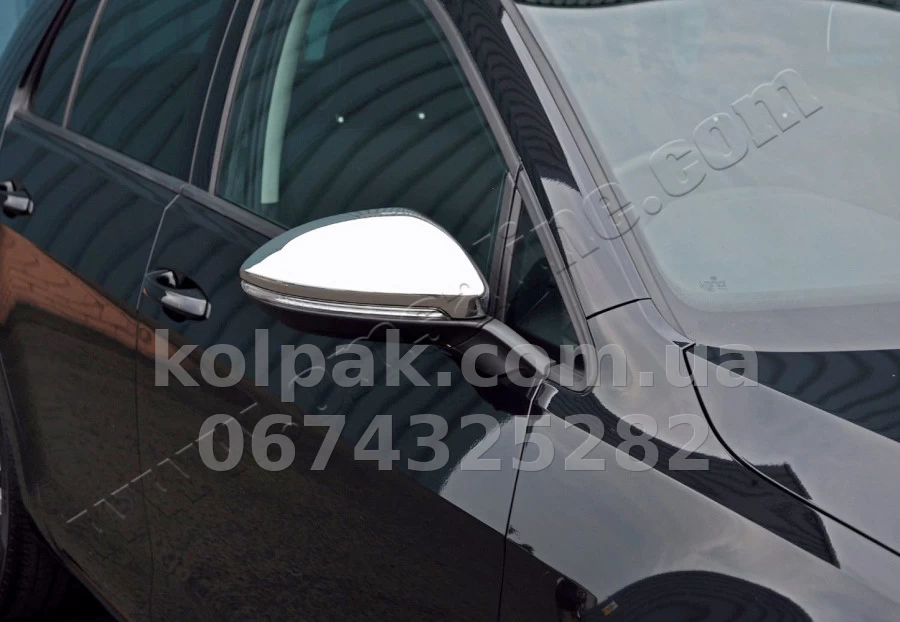 Chrome mirror covers (2 pcs) Volkswagen Golf 2013-, OmsaLine, 7515111 Chrome mirror covers (2 pcs) Volkswagen Golf 2013-, OmsaLine, 7515111 β photo 1