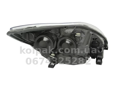 Передня ліва фара Ford Focus 2 2008-2011, H7/H1, електричне регулювання, із мотором, срібляста рамка, Depo, 431-1181LMLDEM1 — фото 2