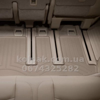Floor mats for Infiniti QX60 2014-2020, 3 row, with raised edges, rear, beige, Weathertech 454453 Floor mats for Infiniti QX60 2014-2020, 3 row, with raised edges, rear, beige, Weathertech 454453 β photo 2