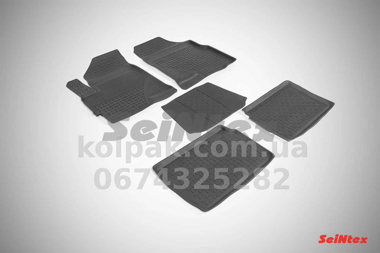 Floor mats for Chery Tiggo 5 2012-, Rubber, 5 pcs, Seintex, 86349 Floor mats for Chery Tiggo 5 2012-, Rubber, 5 pcs, Seintex, 86349 β photo 1