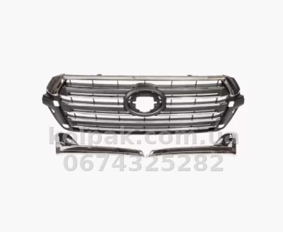 Решітка радіатора Toyota Land Cruiser 200 2015-2021, хромована, AVTM, 187072910 Решітка радіатора Toyota Land Cruiser 200 2015-2021, хромована, AVTM, 187072910