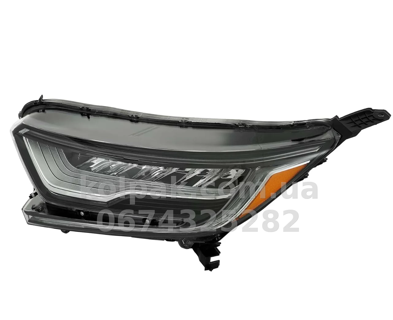 Передня ліва фара Honda CR-V 2017-2020, механічне регулювання, без ламп (LED), жовта вставка, Depo, 3171183LAS2 Передня ліва фара Honda CR-V 2017-2020, механічне регулювання, без ламп (LED), жовта вставка, Depo, 3171183LAS2 — фото 1