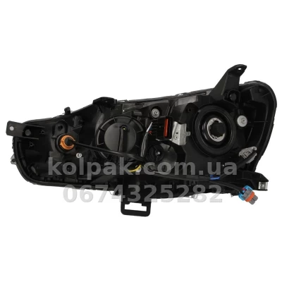 Front right headlight Mitsubishi Outlander XL 2010-2012, HB4/HB3, electric adjustment, black frame, Depo, 214-1198R-LDEM2 — photo 2