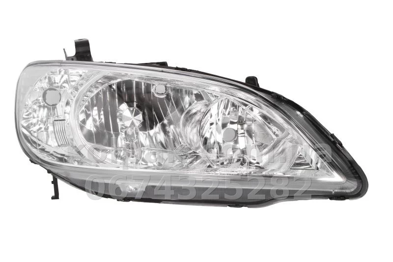 Передня права фара Honda Civic 7 SD 2003-2006, 4 двері, H1, електричне регулювання, Depo, 217-1146R-LD-EM Передня права фара Honda Civic 7 SD 2003-2006, 4 двері, H1, електричне регулювання, Depo, 217-1146R-LD-EM — фото 1