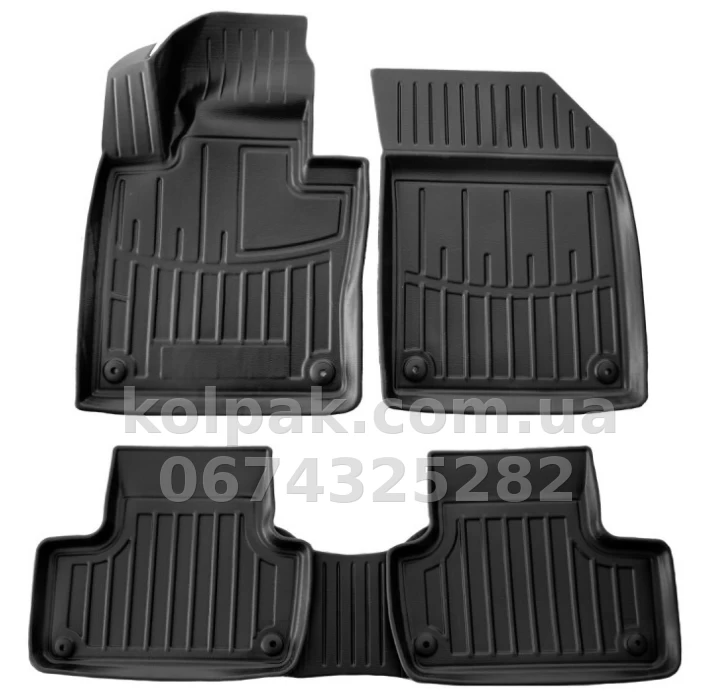 Polyurethane floor mats for Volvo XC60 2017-, with raised edges, 5 pcs, Stingray, 5037085 Polyurethane floor mats for Volvo XC60 2017-, with raised edges, 5 pcs, Stingray, 5037085 β photo 1