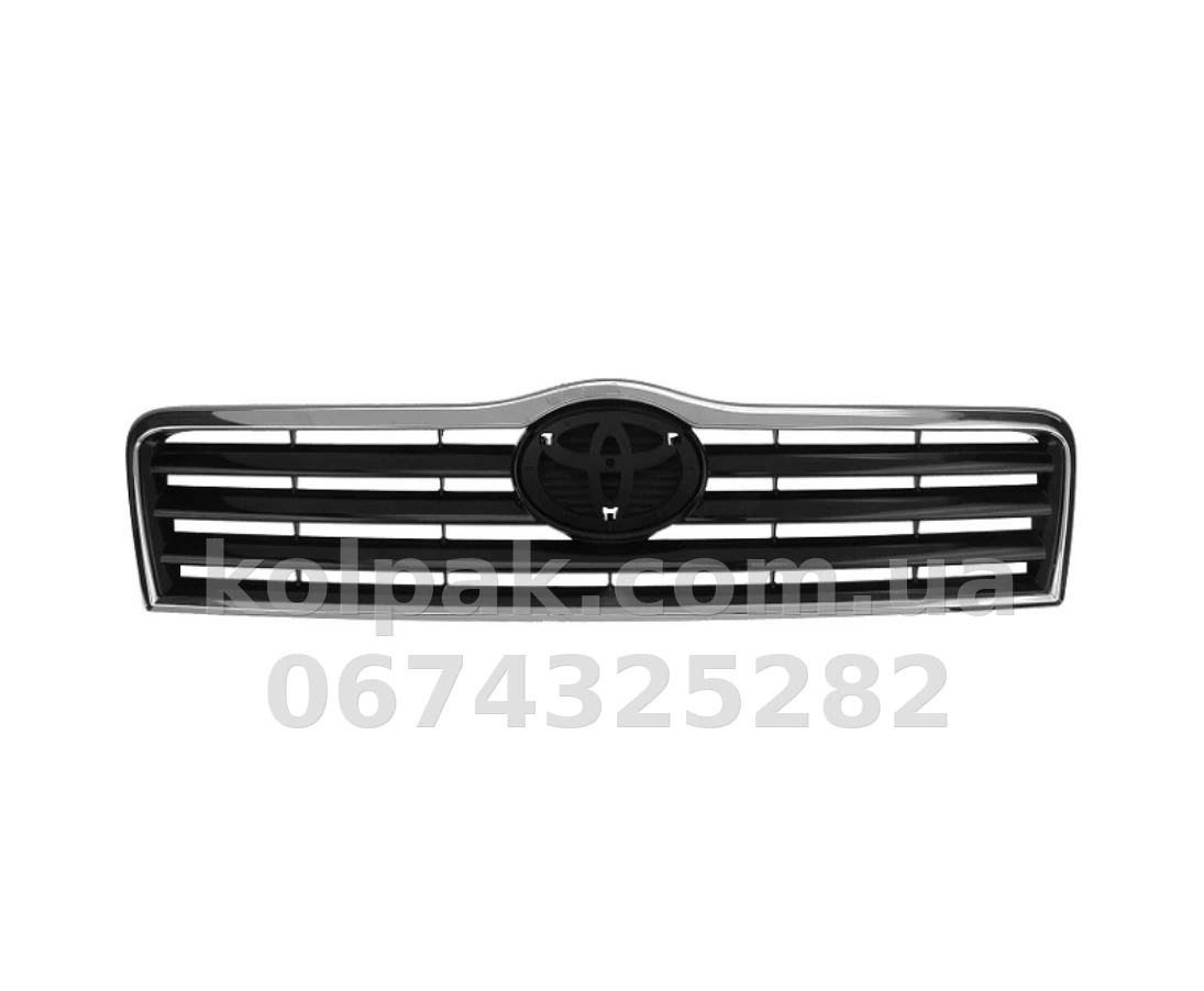Решітка радіатора Toyota Avensis 2003-2006, хромована/чорна, AVTM, 187010990 Решітка радіатора Toyota Avensis 2003-2006, хромована/чорна, AVTM, 187010990 — фото 1