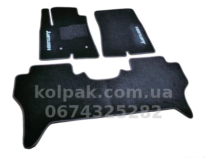 Ворсові килимки в салон Mitsubishi Pajero 4 2006-, 5 дверей, Premium, чорні, AVTM BLCLX1400 Ворсові килимки в салон Mitsubishi Pajero 4 2006-, 5 дверей, Premium, чорні, AVTM BLCLX1400