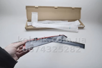 Window wind deflectors for with chrome finish adhesive-fit Touareg 2018 2019 2020 2021 2022 2023 HAVOC — photo 7