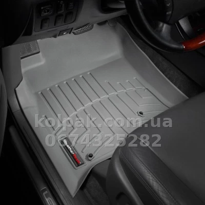 Floor mats for Toyota Land Cruiser Prado 120/Lexus GX470 2003-2008, with raised edges, front, grey, Weathertech 460701 Floor mats for Toyota Land Cruiser Prado 120/Lexus GX470 2003-2008, with raised edges, front, grey, Weathertech 460701 β photo 2