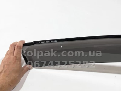 Дефлектори вікон Toyota LC 200 2008–2021 HAVOC — накладні — фото 7