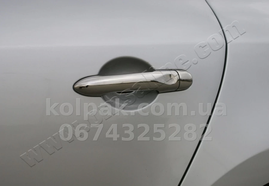 Хромовані накладки на ручки (4 шт.) Renault Megane 5D/SW 2010-4-дверний, OmsaLine, 6112041 Хромовані накладки на ручки (4 шт.) Renault Megane 5D/SW 2010-4-дверний, OmsaLine, 6112041 — фото 1