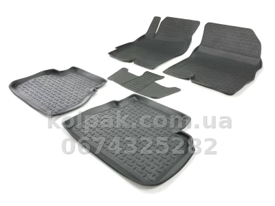 Floor mats for Chevrolet Epica 2006-2012, Rubber, 5 pcs, Seintex, 82233 — photo 2