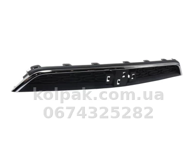 Решітка радіатора Chevrolet Spark m400 2015-2018, чорна, із хромованим молдингом, AVTM, 181736990