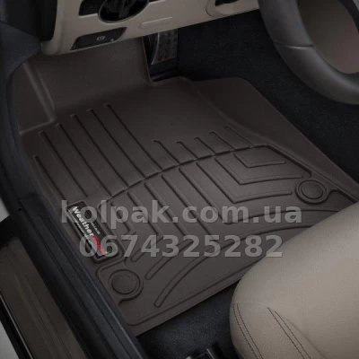 Floor mats for Lexus GS 2012-2019, RWD, with raised edges, front, cocoa, Weathertech 476331 — photo 2