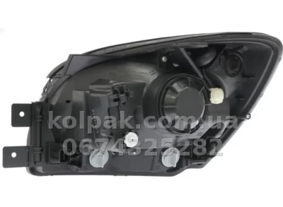 Front right headlight Kia Sportage (JE) 2004-2008, electric/manual adjustment, without bulbs (H4/PY21W*2/W5W), chrome, Depo, 2231120RLDEM Front right headlight Kia Sportage (JE) 2004-2008, electric/manual adjustment, without bulbs (H4/PY21W*2/W5W), chrome, Depo, 2231120RLDEM β photo 2