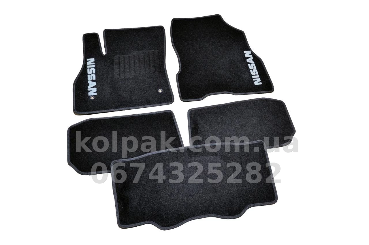 Carpet floor mats for Nissan Leaf 2010-, black, 5 pcs, AVTM BLCCR1409 Carpet floor mats for Nissan Leaf 2010-, black, 5 pcs, AVTM BLCCR1409 β photo 1