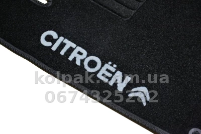 Ворсові килимки в салон Citroen C4 2010-, чорні, 5 шт., AVTM BLCCR1101 — фото 9