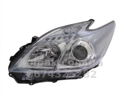 Передня ліва фара Toyota Prius 2009-2012, електричне регулювання, без коректора, без ламп (H11/HB3/W5W), Depo, 21211P6LLDEM7 Передня ліва фара Toyota Prius 2009-2012, електричне регулювання, без коректора, без ламп (H11/HB3/W5W), Depo, 21211P6LLDEM7