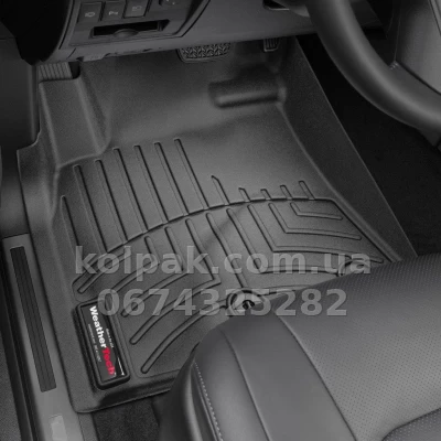 Floor mats for Toyota Land Cruiser 200/Lexus LX570 2012-, with raised edges, front, black, Weathertech 444231 — photo 2